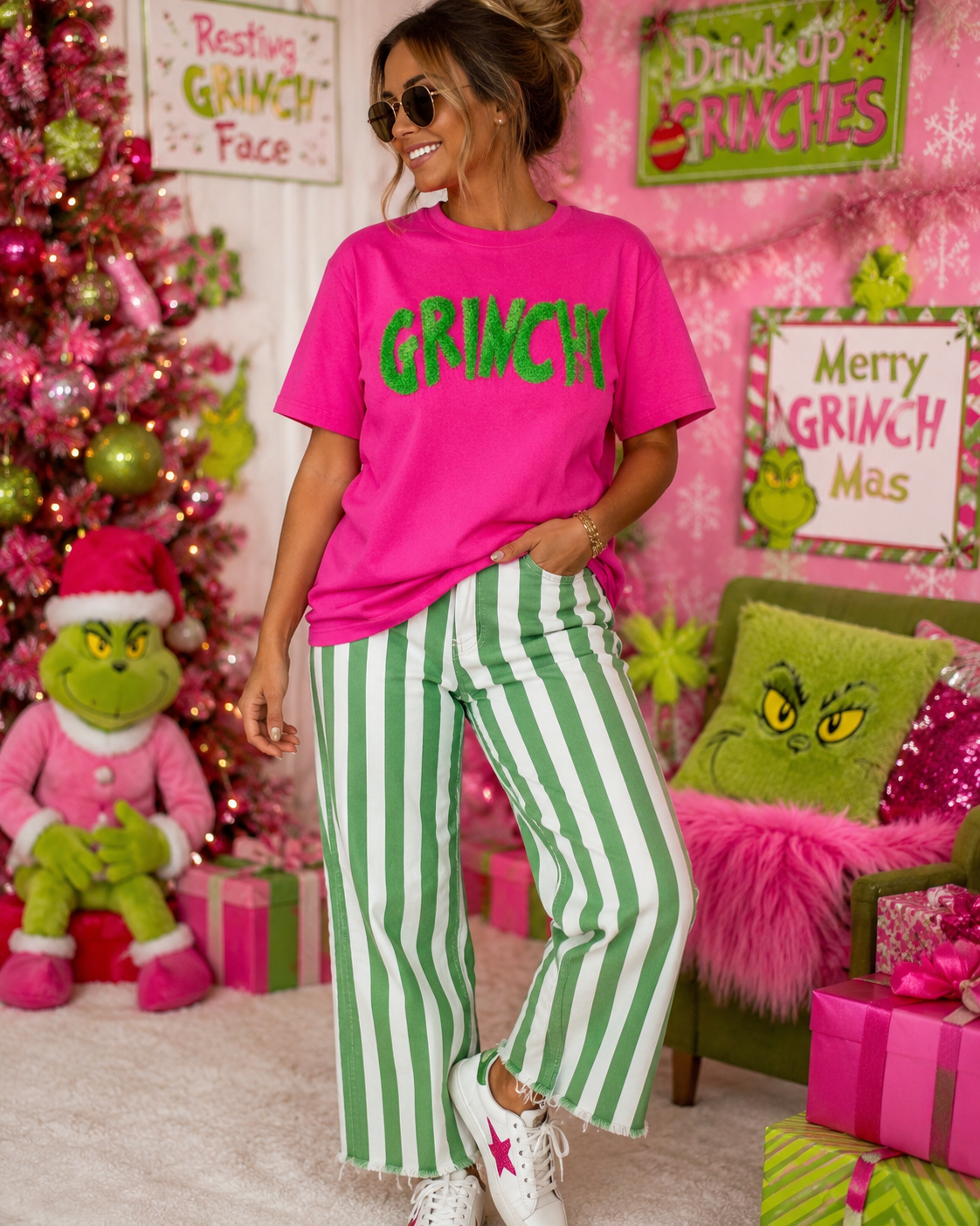 Fluffy Grinchy Patch, DIY Christmas Patch