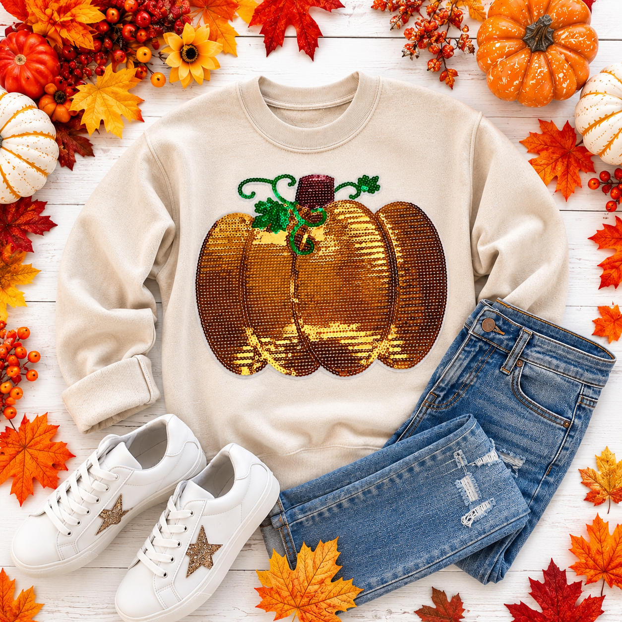 Pumpkin Patch, Fall Sequin Patch, Iron on Patch, Fall Patches, Sequin Patch, DIY Patch, Halloween Patch