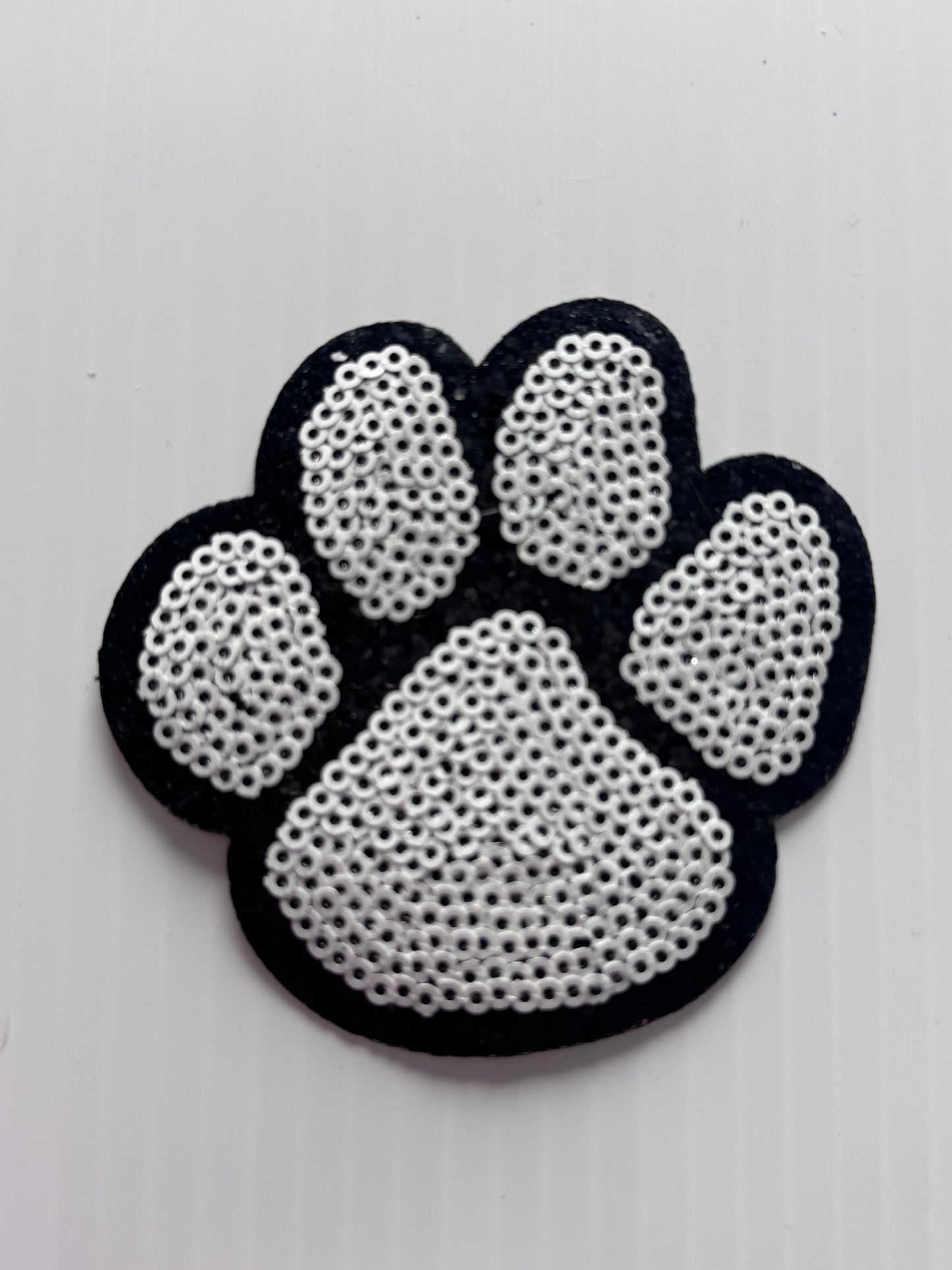 Sequin Paw Patch, 3 in Patch, Paw Patch, Trucker Hat Patch, Game Day Patch, Sports Patch, Iron on Patch, DIY