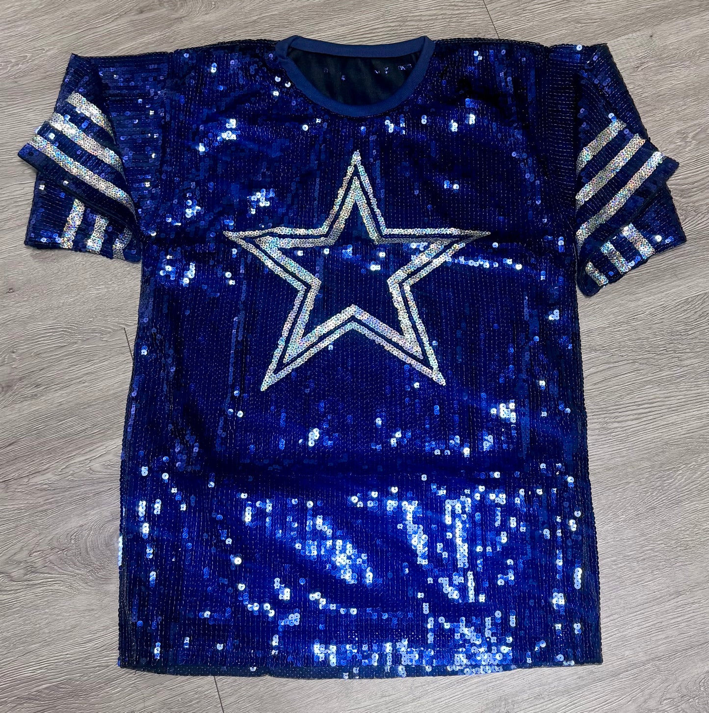 Star Sequin Jersey Dress:  Game Day Attire