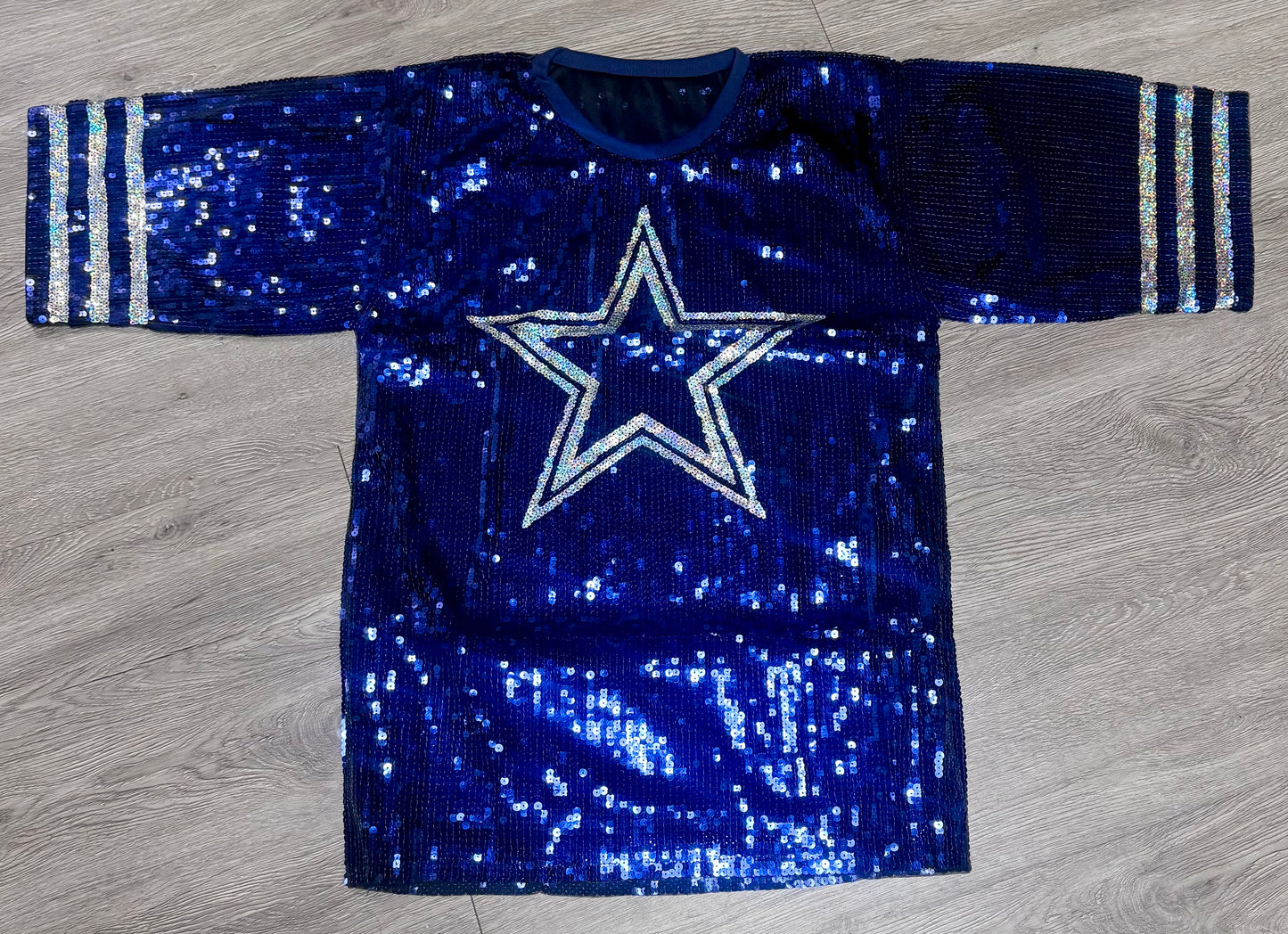 Star Sequin Jersey Dress:  Game Day Attire