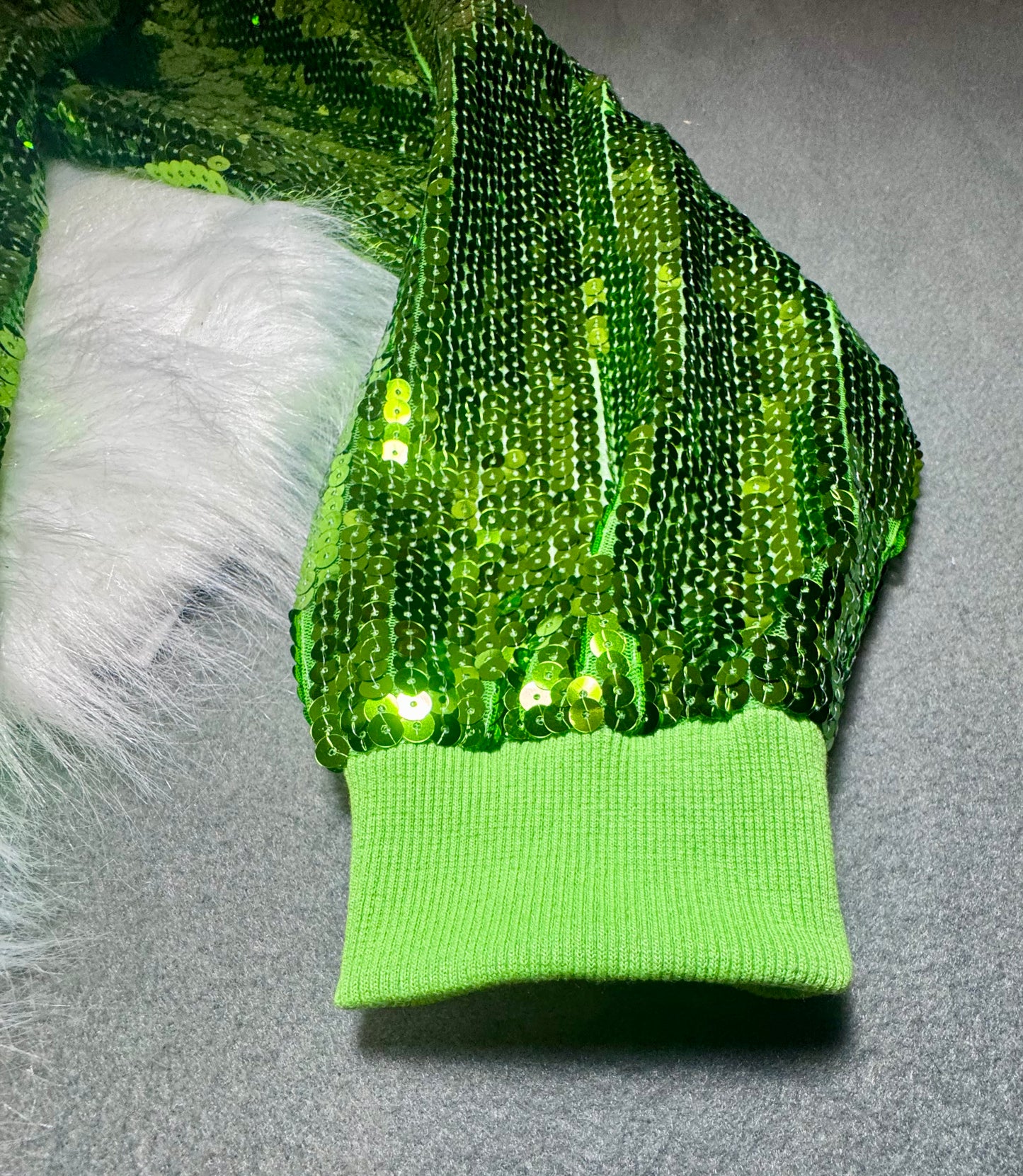 Grinchy Sequin Top: Christmas Attire
