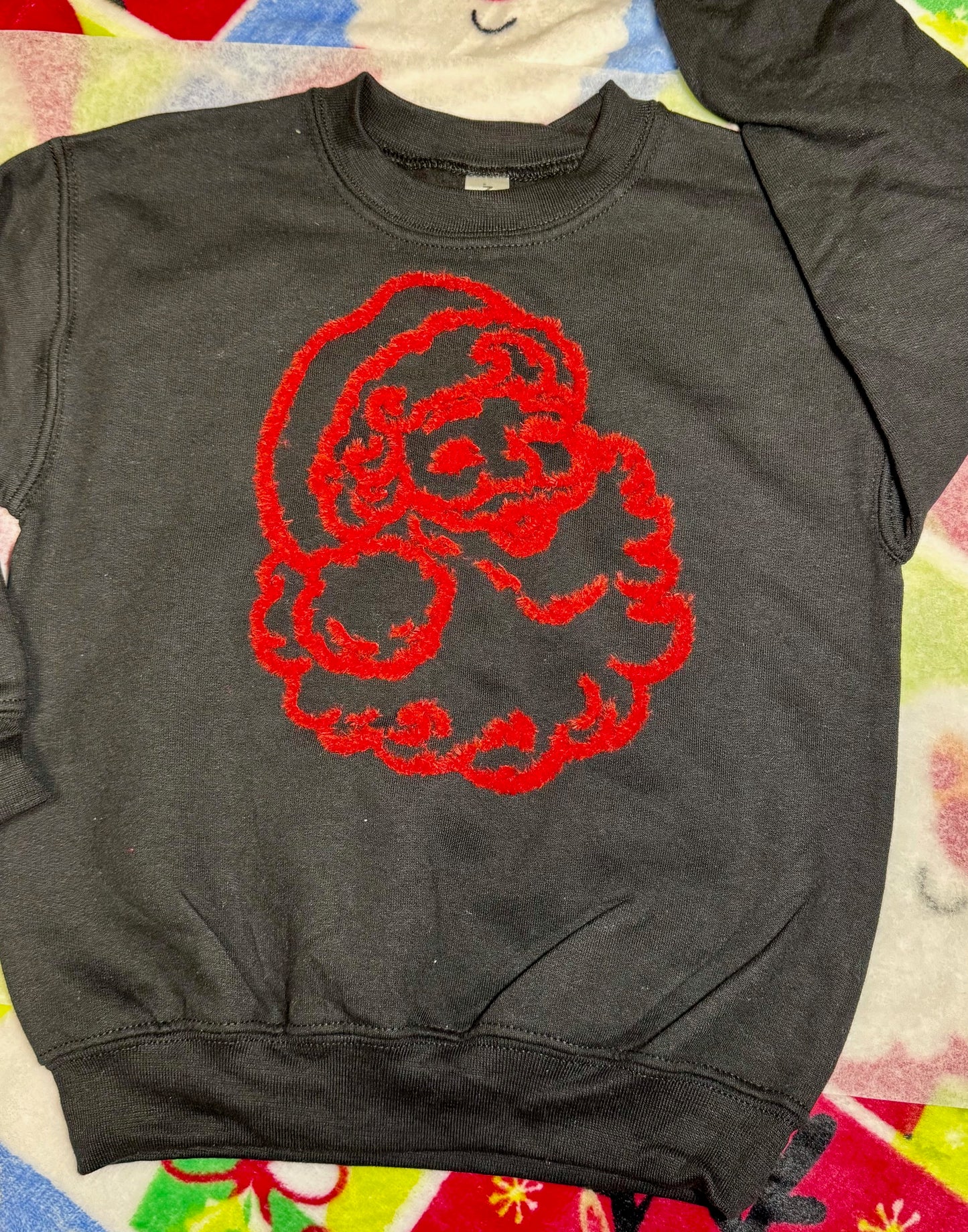 Santa Fluffy Red Patch: Mama and Me Iron-On DIY Applique