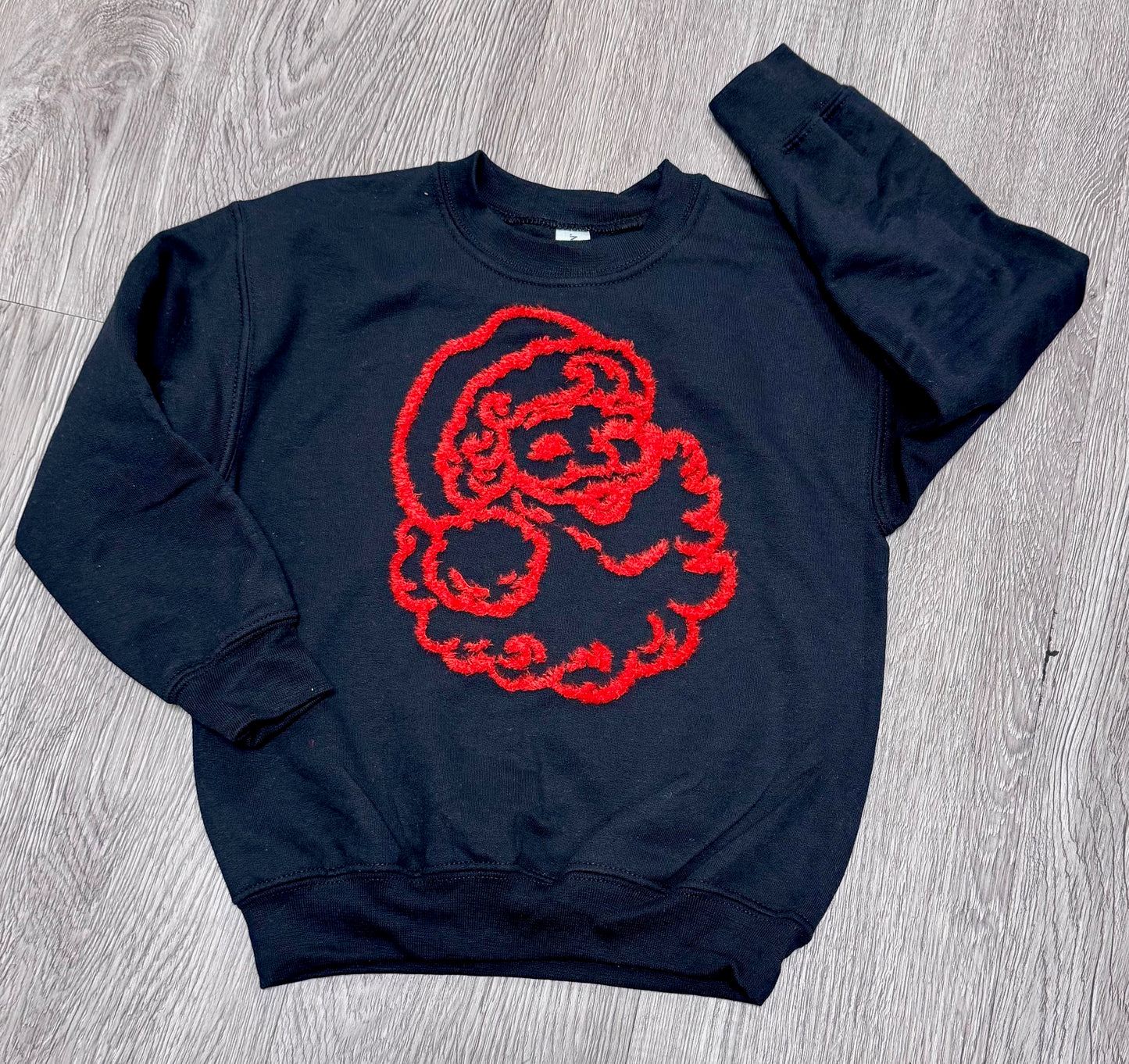 Santa Fluffy Red Patch: Mama and Me Iron-On DIY Applique