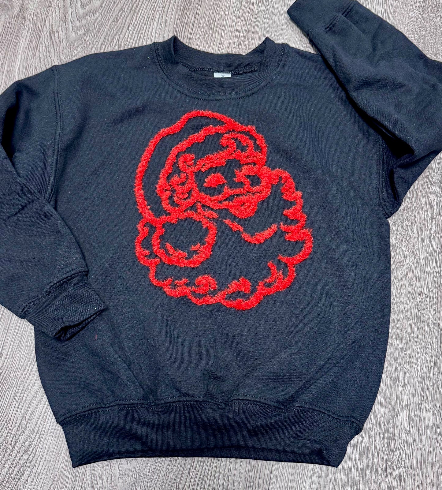 Santa Fluffy Red Patch: Mama and Me Iron-On DIY Applique