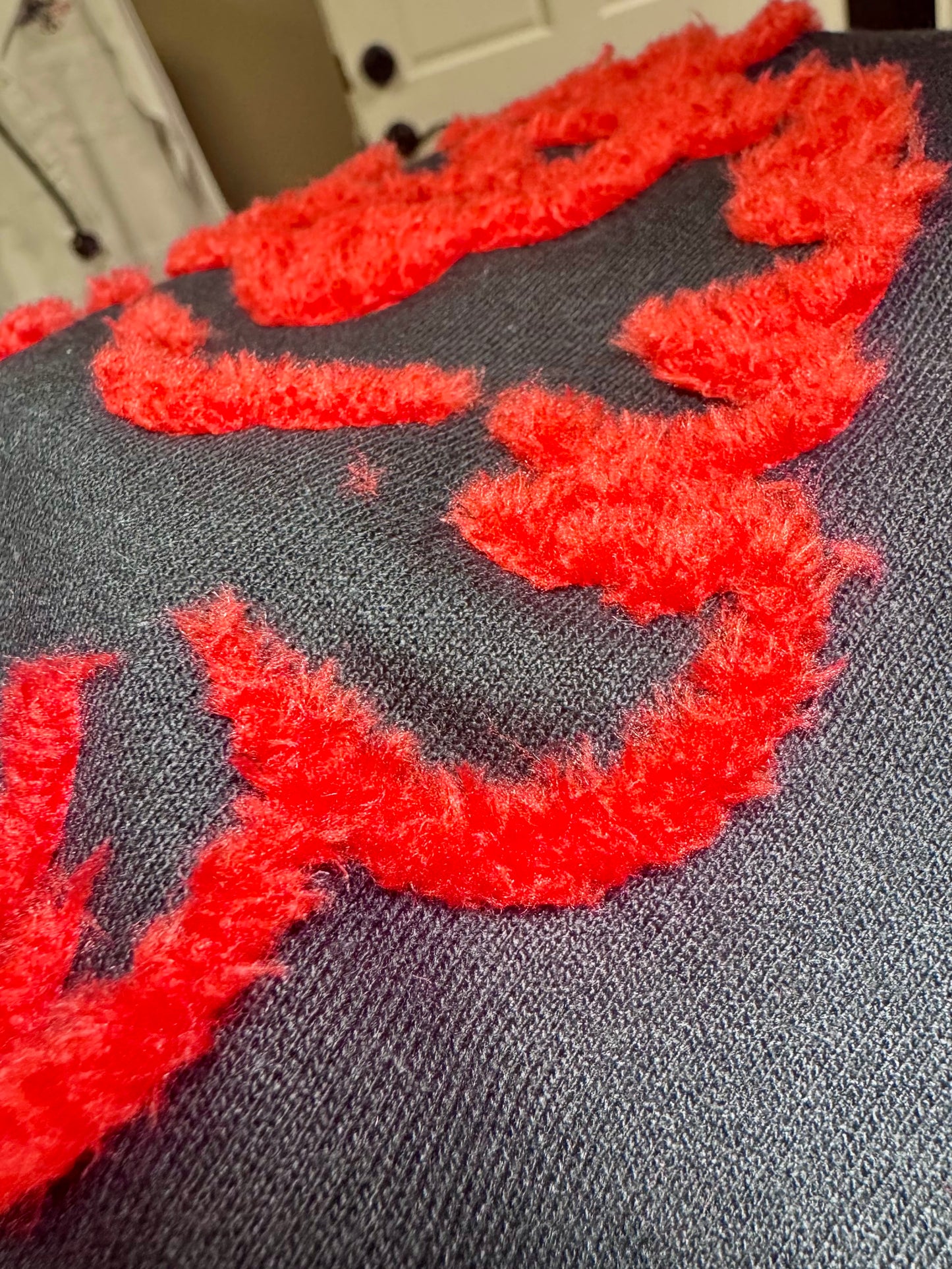 Santa Fluffy Red Patch: Mama and Me Iron-On DIY Applique