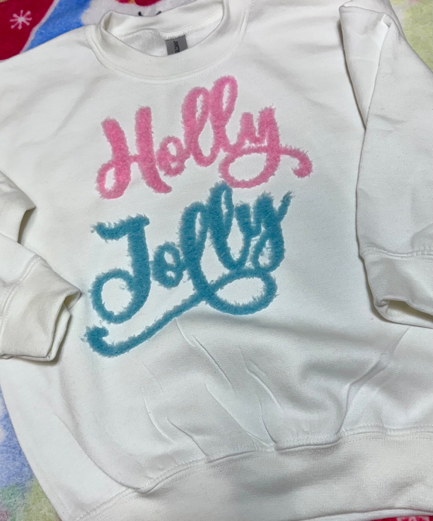 Holly Jolly Fluffy Patch: Mama and Me Iron-On DIY Christmas Applique
