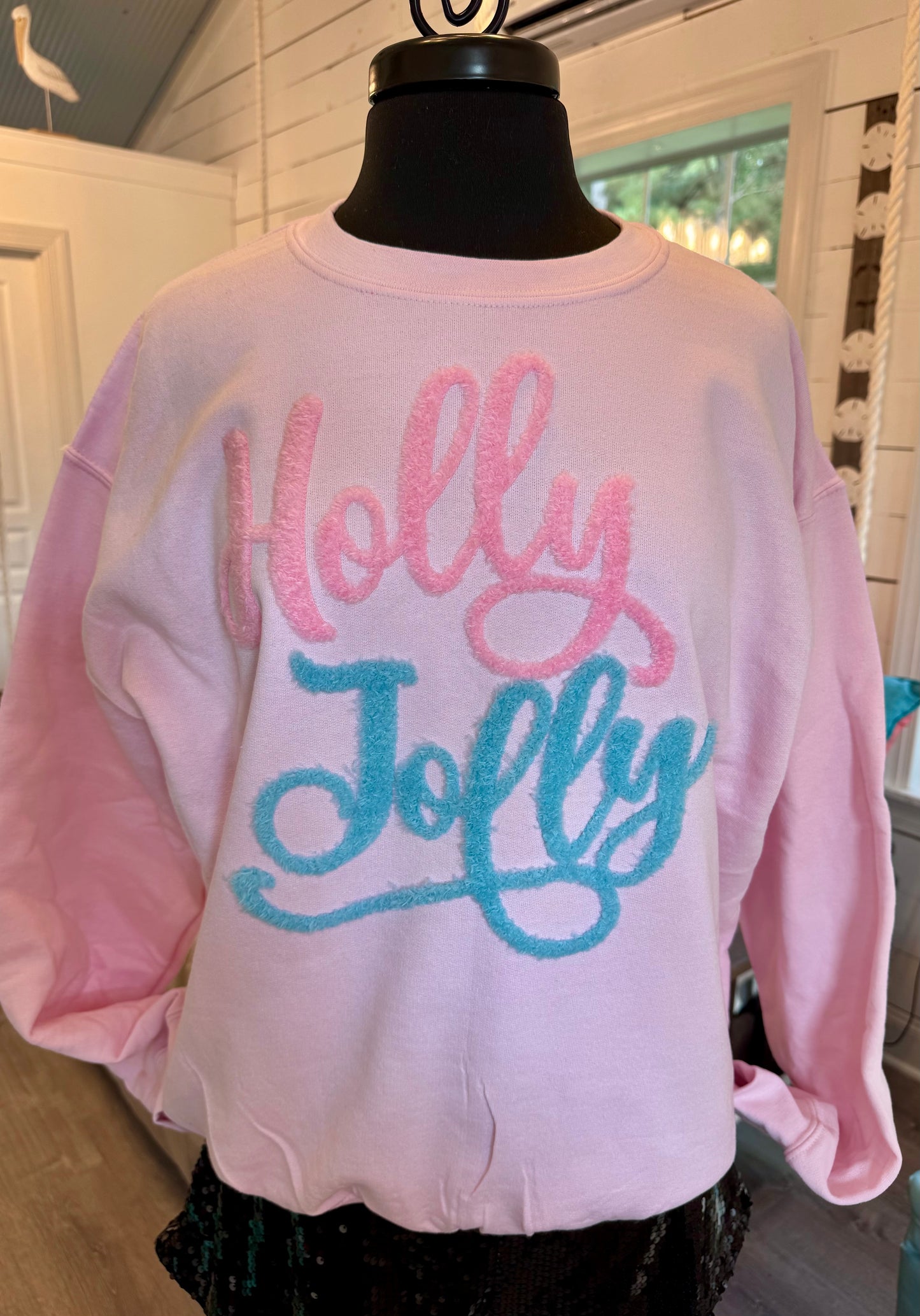 Holly Jolly Fluffy Patch: Mama and Me Iron-On DIY Christmas Applique