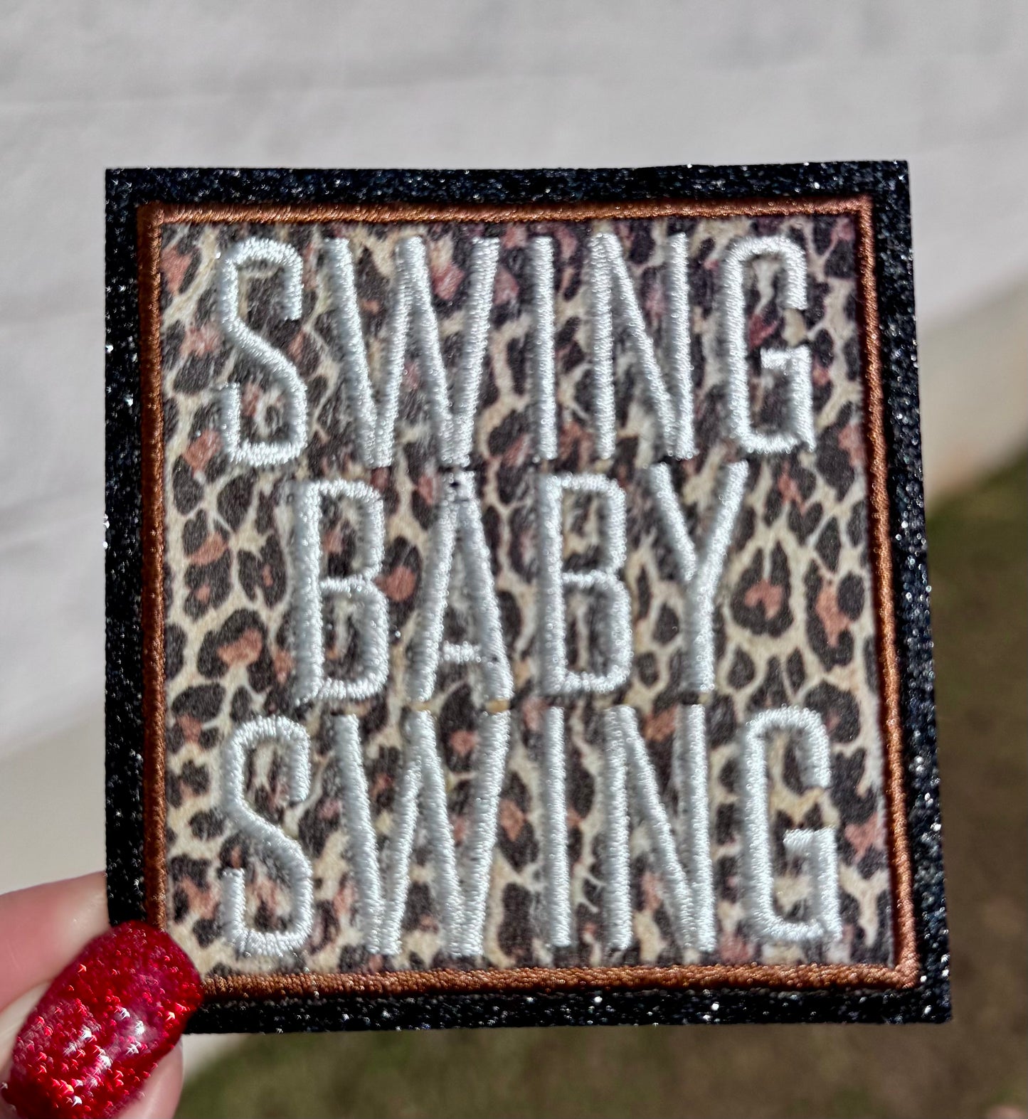 Baseball Swing Baby Swing Patch, Iron on Trucker Hat Patch, DIY