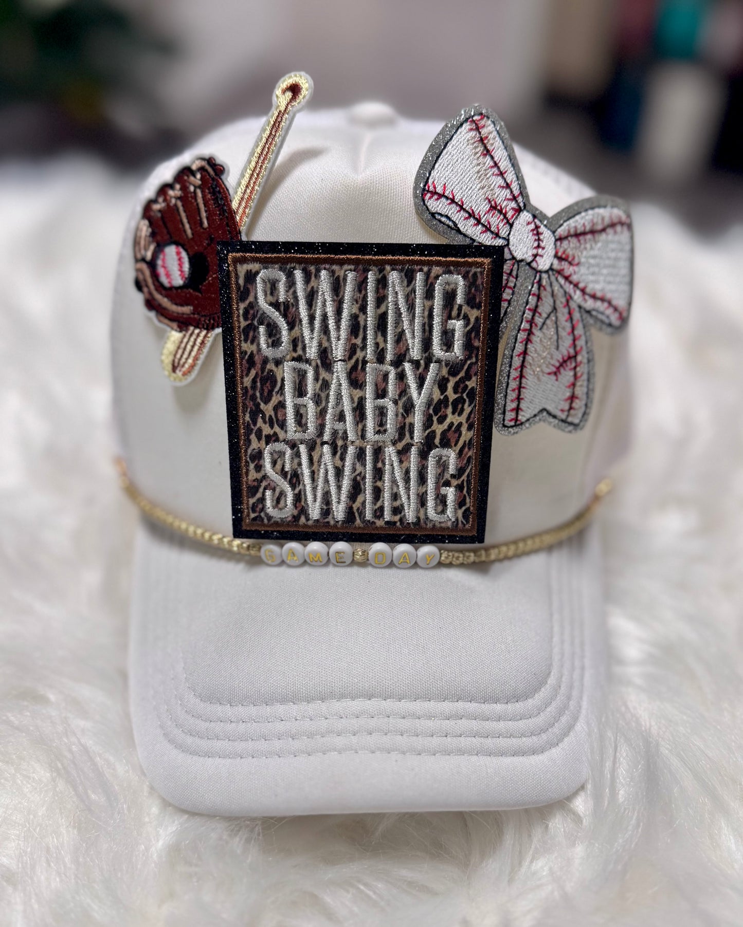 Baseball Swing Baby Swing Patch, Iron on Trucker Hat Patch, DIY