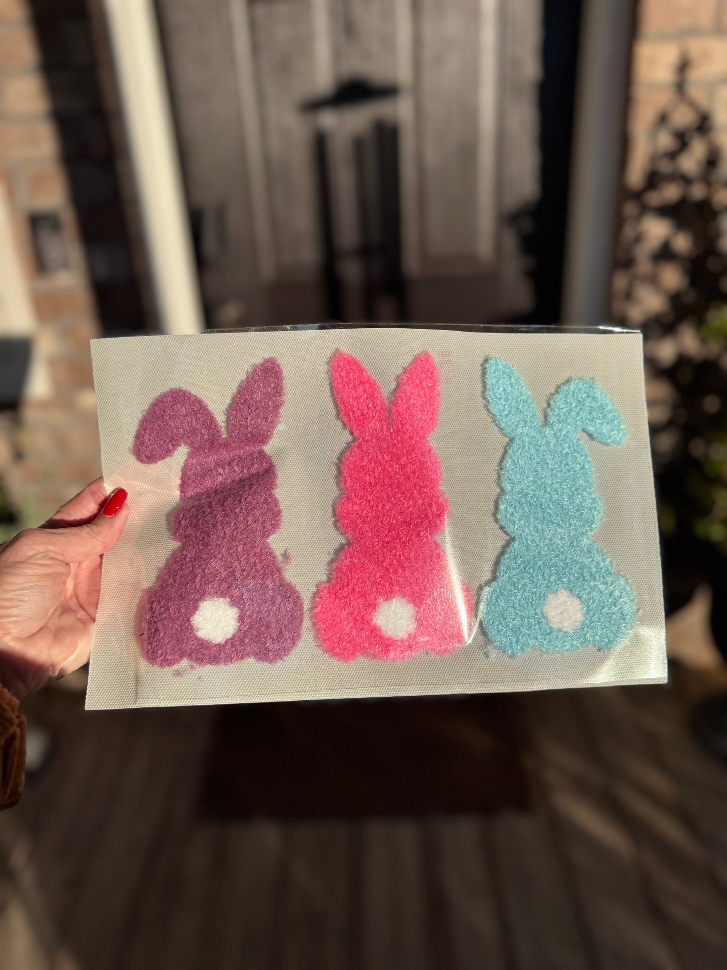 Easter Iron on Patches, Fluffy Bunny Iron on Patches, DIY