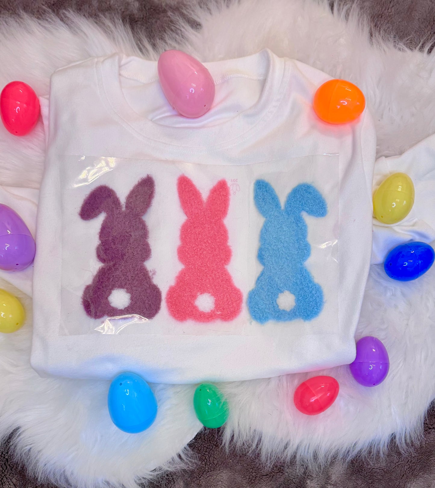 Easter Iron on Patches, Fluffy Bunny Iron on Patches, DIY