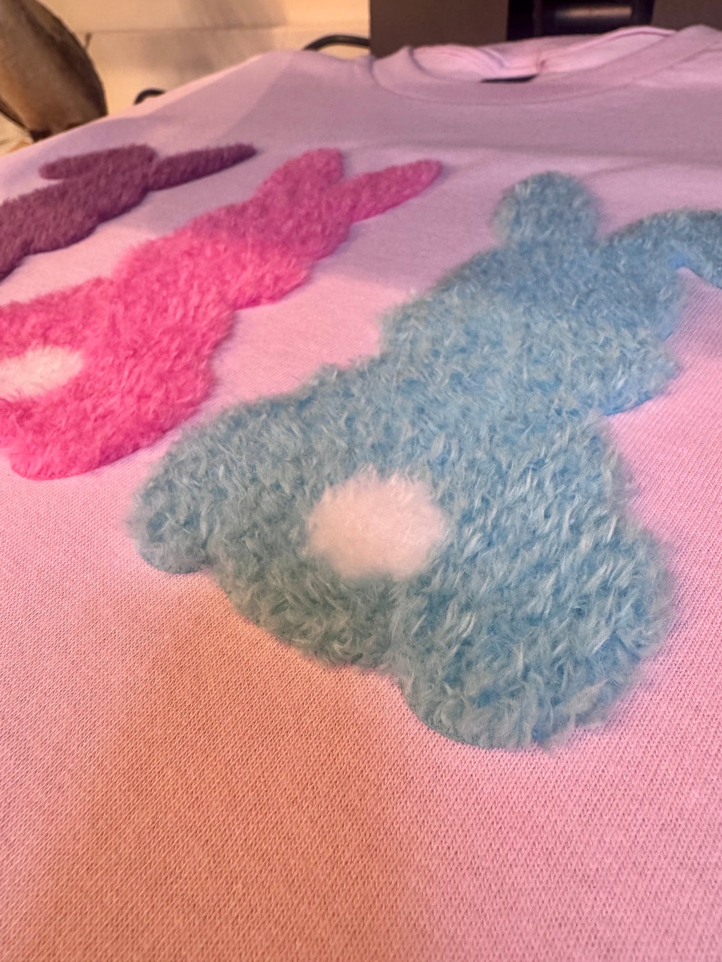 Easter Iron on Patches, Fluffy Bunny Iron on Patches, DIY