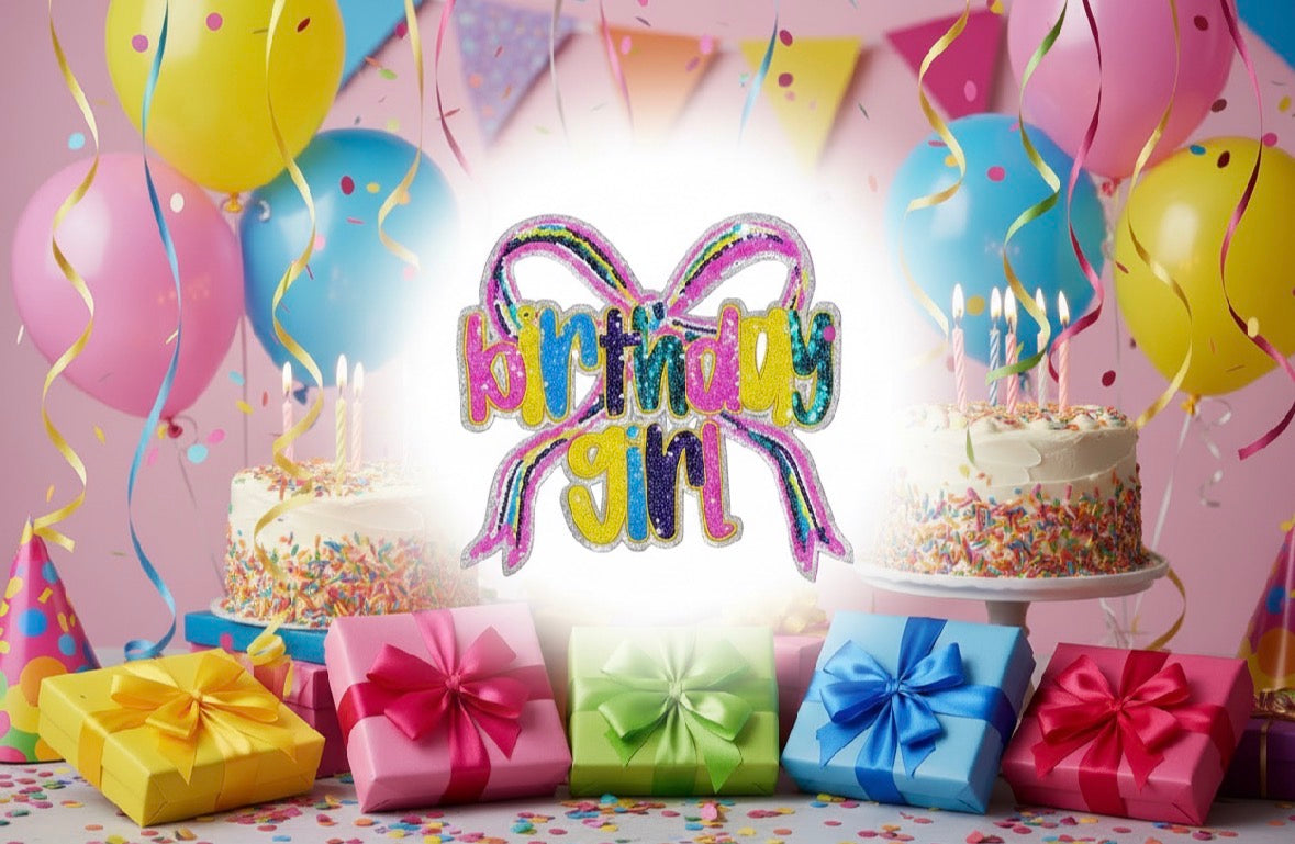 Birthday Girl Sequin Patch, Iron on Applique, DIY