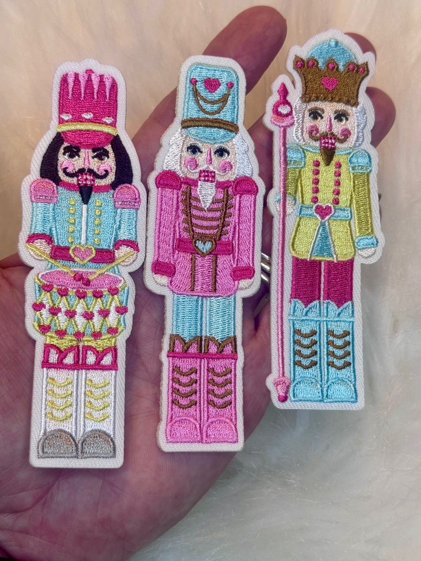 Nutcracker Patch, Custom 4" Embroidery Iron On Patch, Trucker Hat Patch, Christmas Patch, Hat Bar Patch, Small Patch, Holiday Patch, Pink Patch, DIY Patch