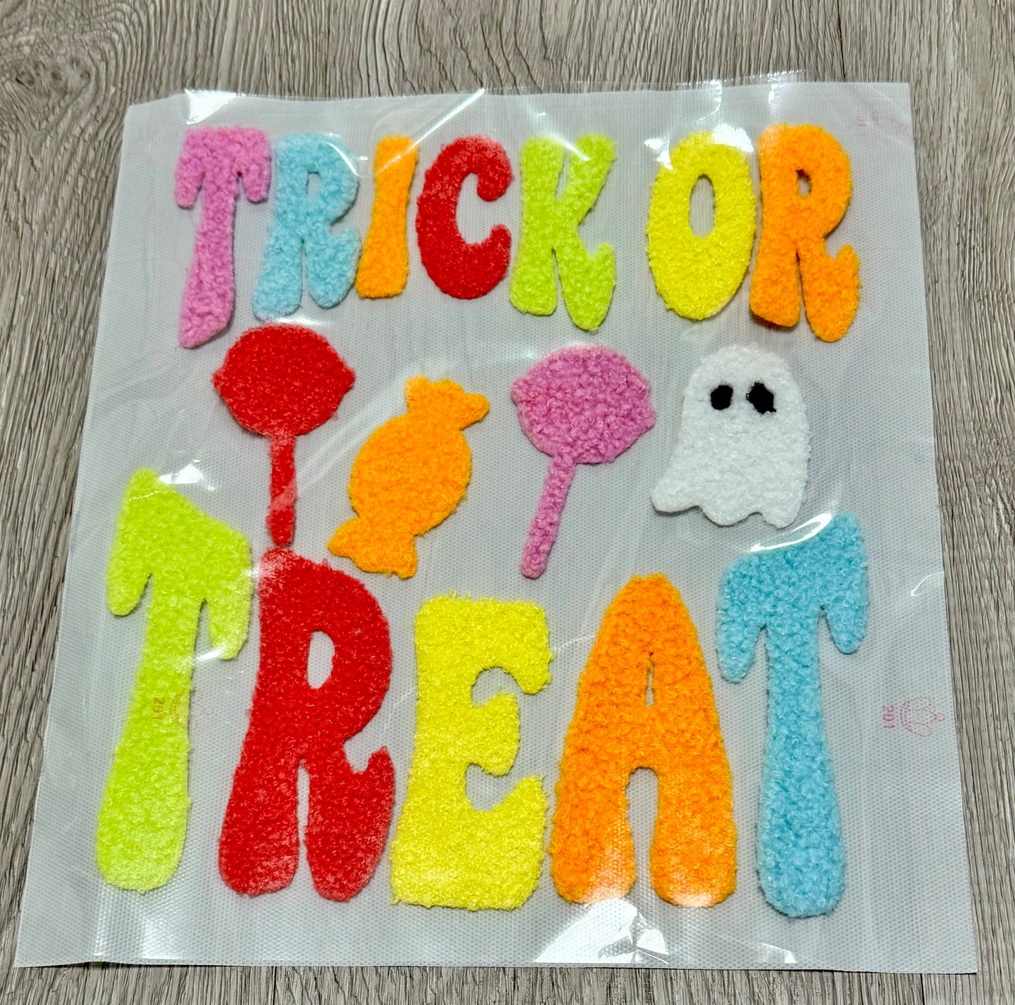Trick or Treat Fluffy Patch; DIY Iron on Applique