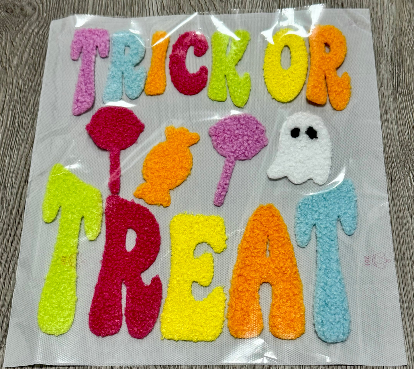 Trick or Treat Fluffy Patch; DIY Iron on Applique