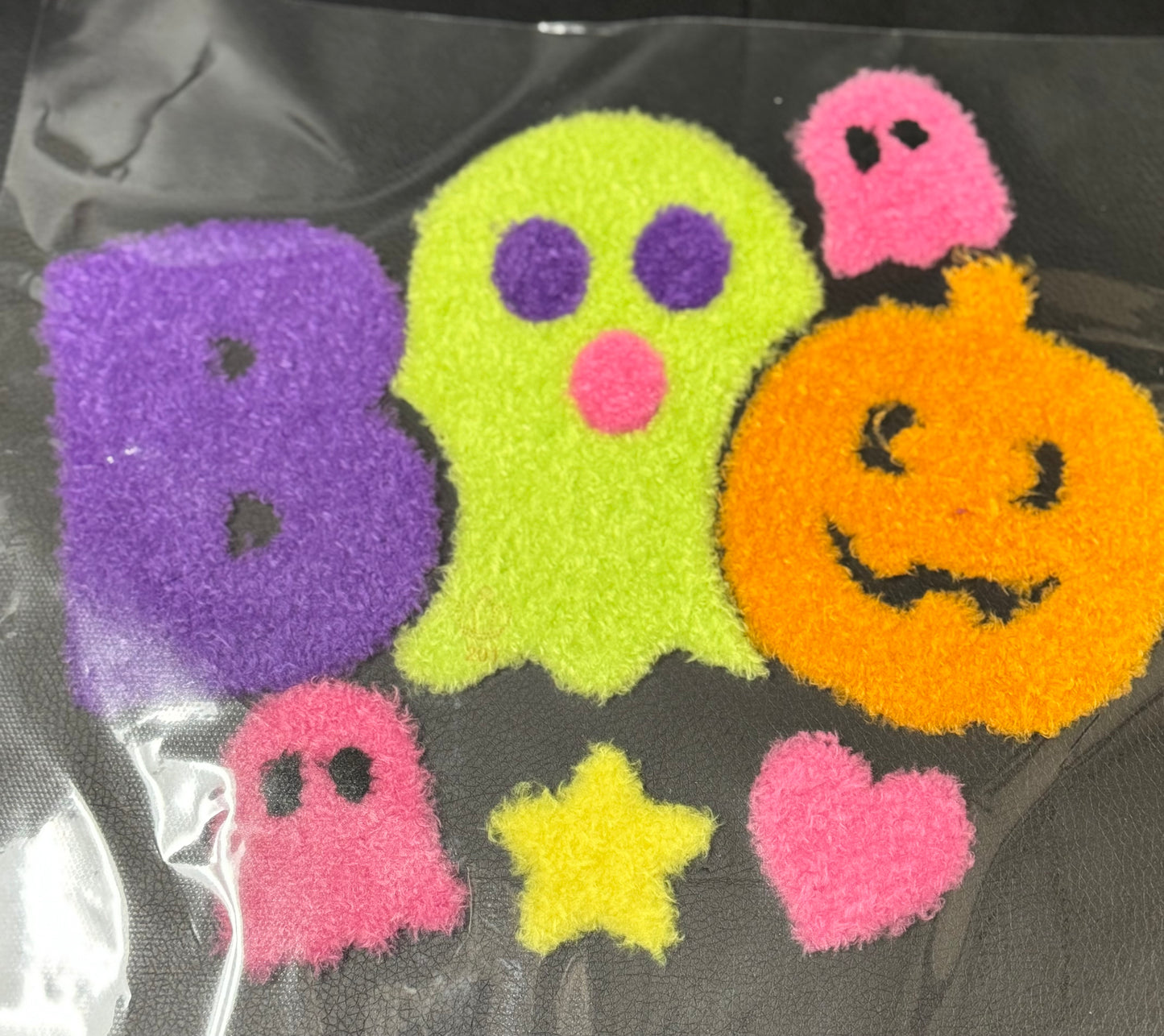 Boo Fluffy Halloween Patch; DIY Iron on Applique