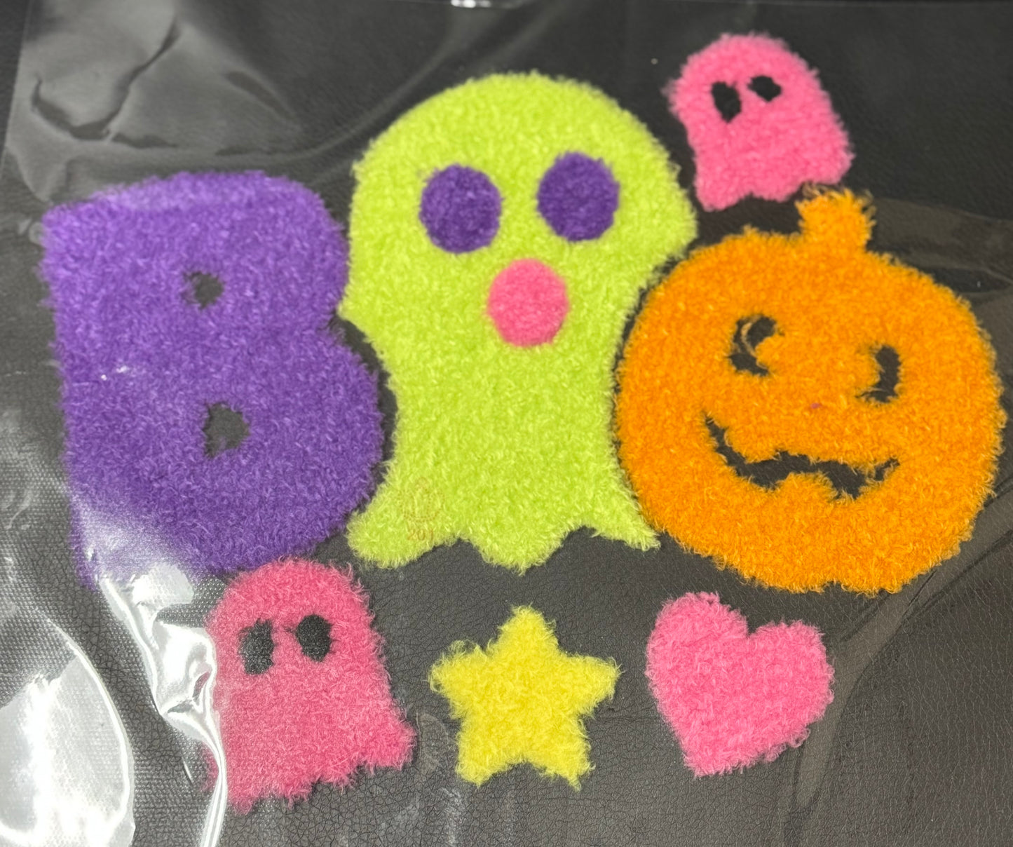 Boo Fluffy Halloween Patch; DIY Iron on Applique