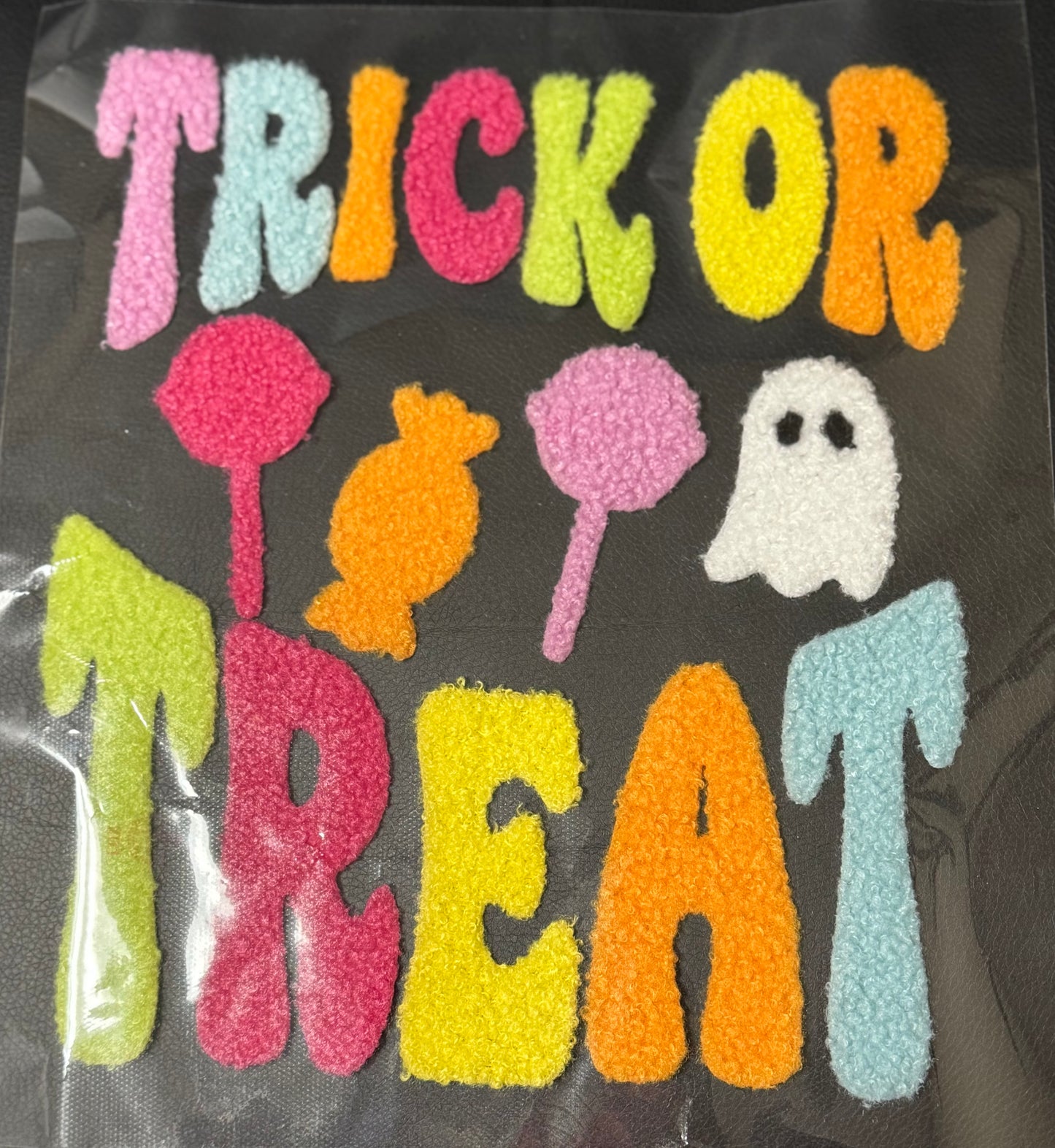 Trick or Treat Fluffy Patch; DIY Iron on Applique