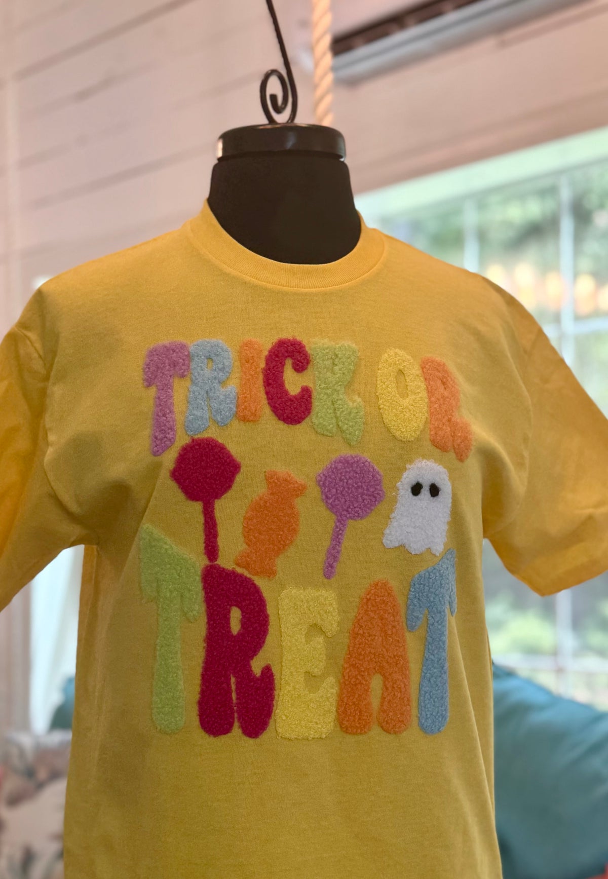 Trick or Treat Fluffy Patch; Halloween DIY Iron on Applique