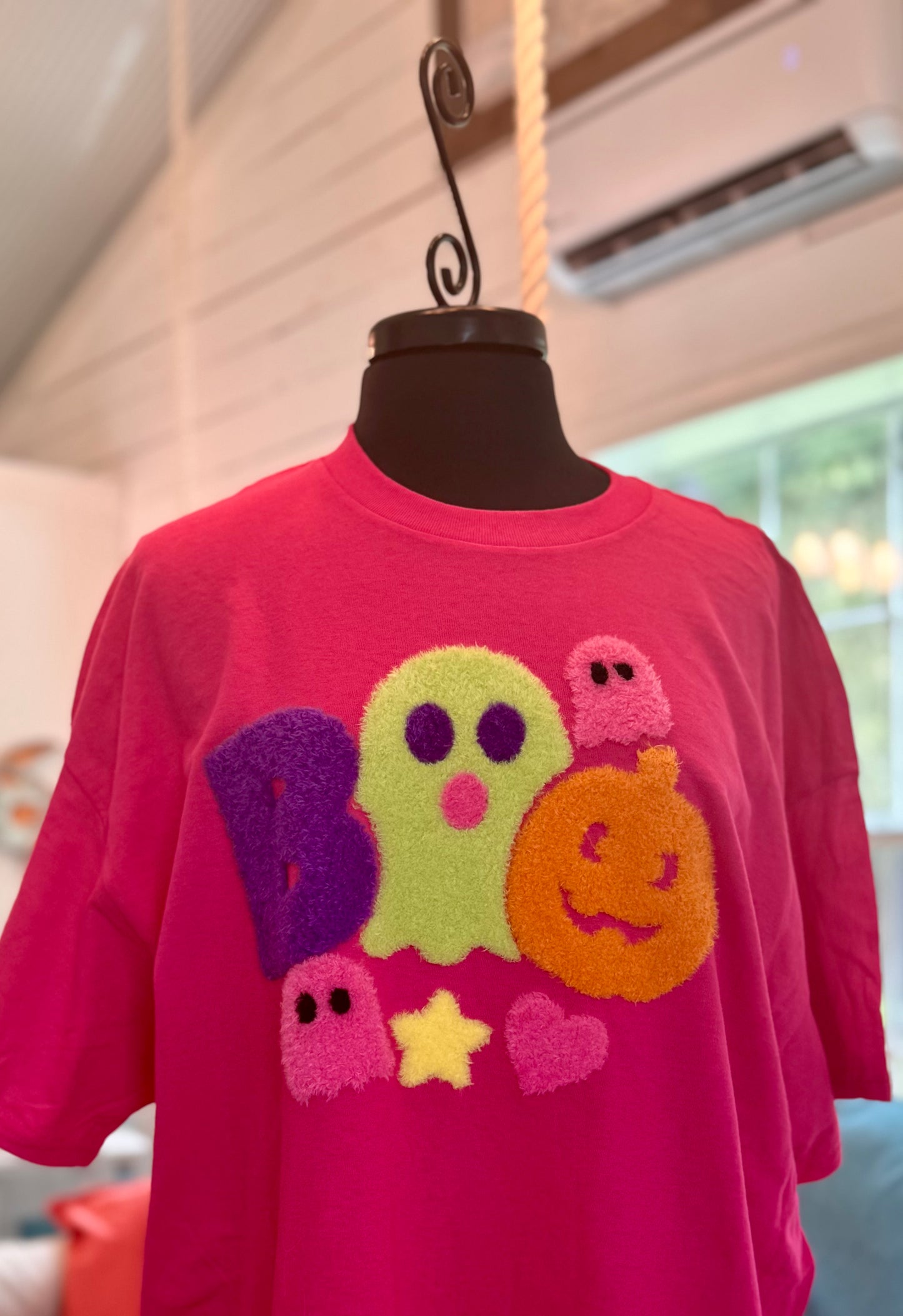 Boo Fluffy Halloween Patch; DIY Iron on Applique