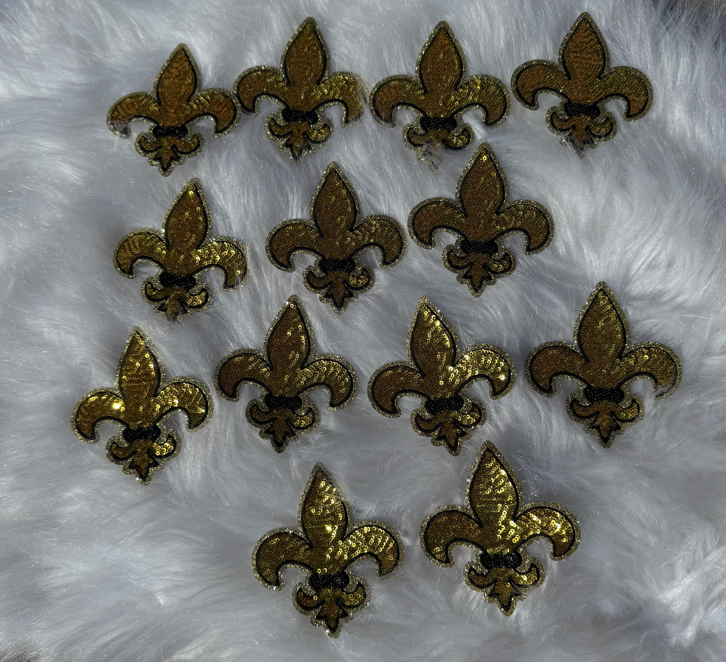 Sequin Fleur de lis Iron On Patch: Game Day Trucker Hat DIY
