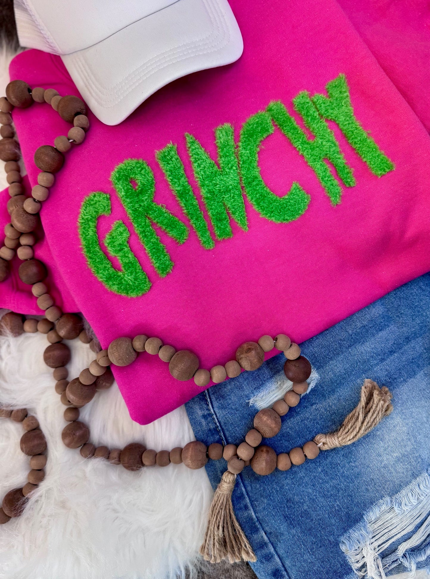 Fluffy Grinchy Patch, DIY Christmas Patch