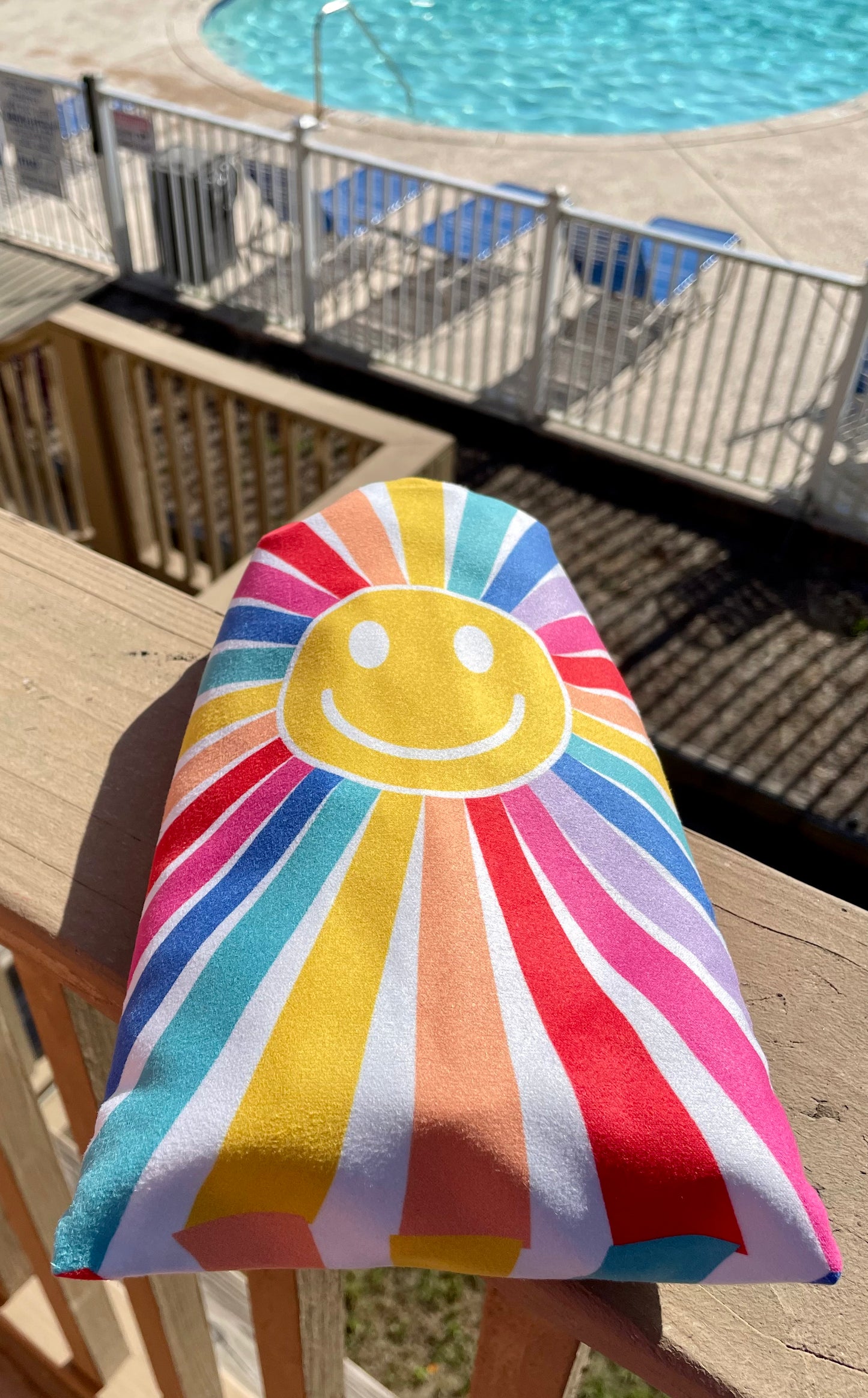 Happy Face Beach Towel