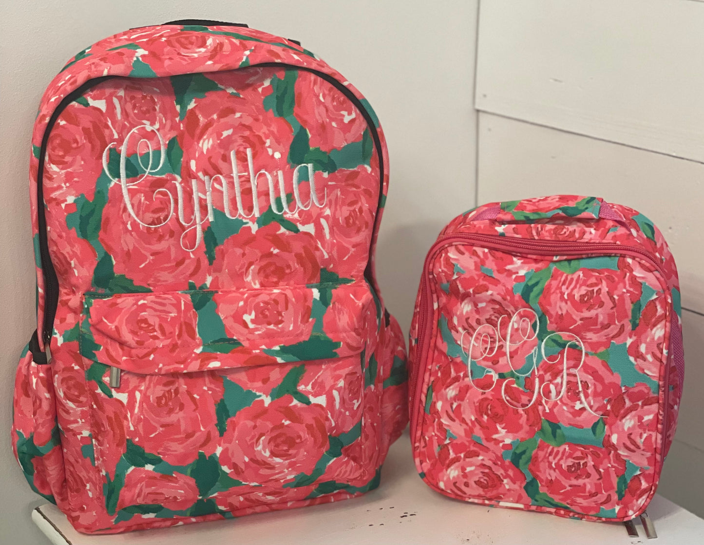 Rose print backpack/Back to School