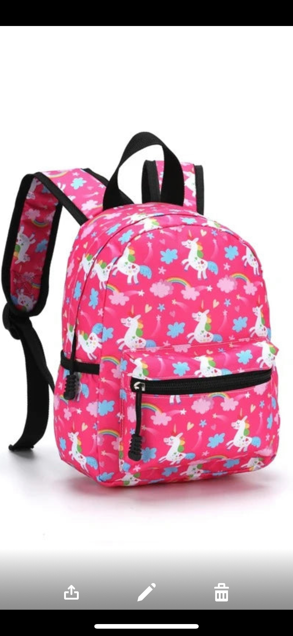 Unicorns and Rainbows Toddler Back Pack/Back to School
