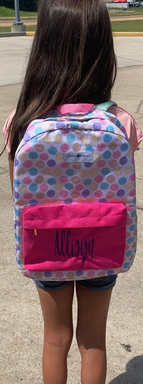 Jane Marie Kids Color Me Happy Backpack/Lunch Box/Back to School