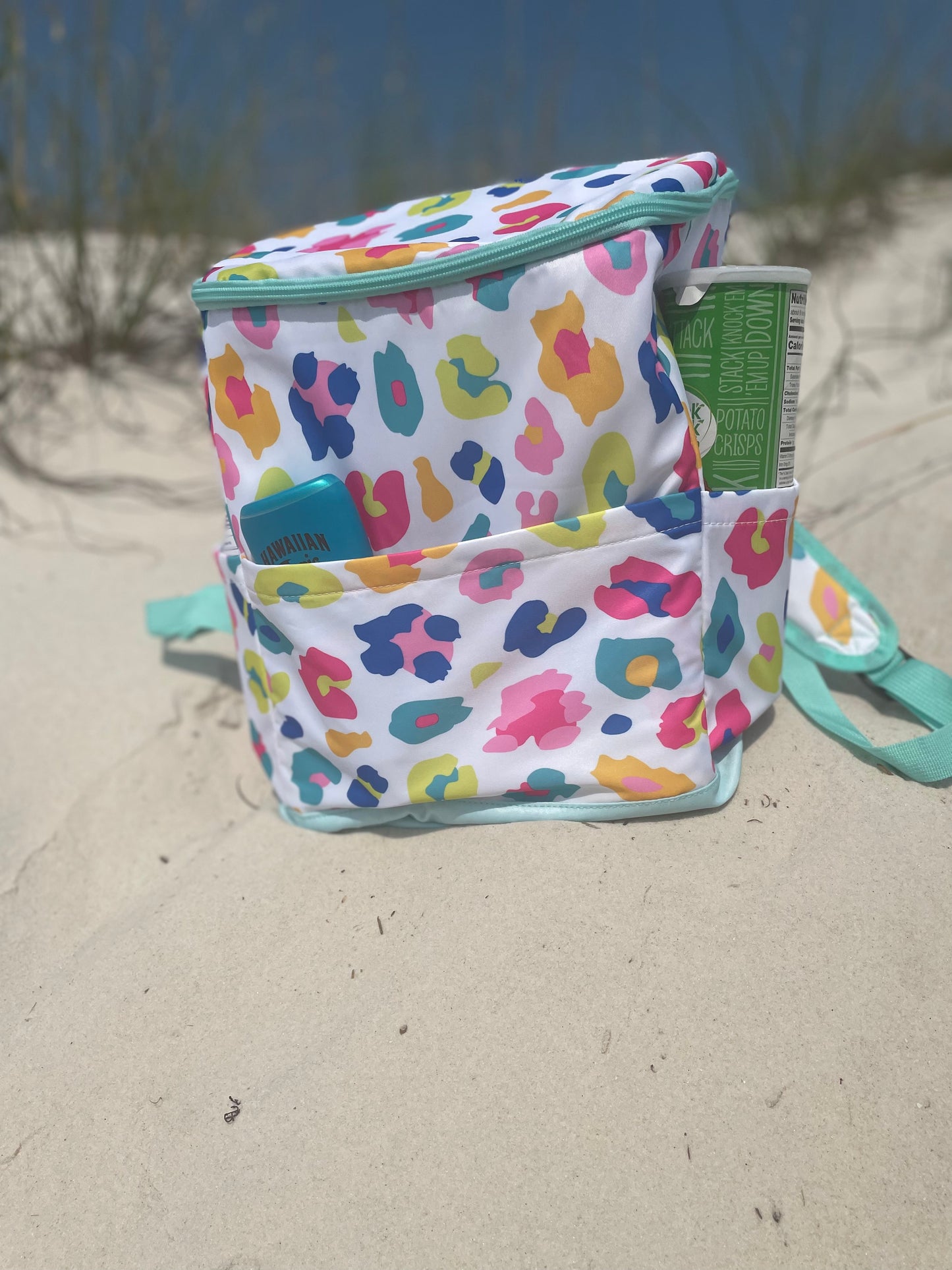 COOLER BACKPACK - FUN LEOPARD/BEACH