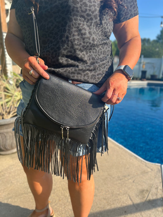 Black Fringe Purse/Bag