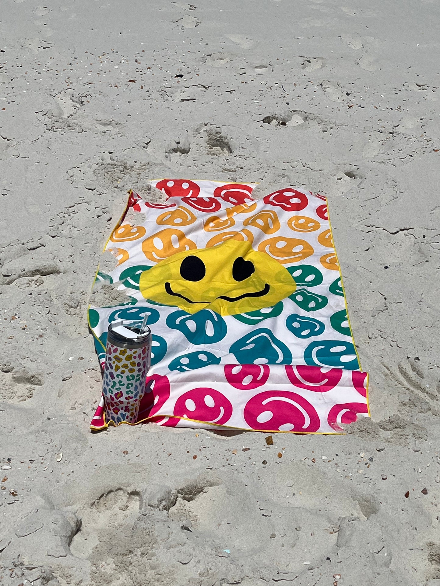 Happy Face Beach Towel