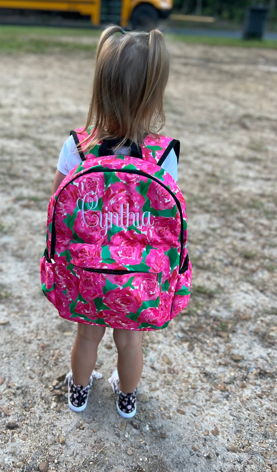 Rose print backpack/Back to School