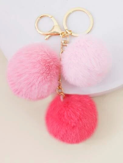 Pom Pom Charm Keychain