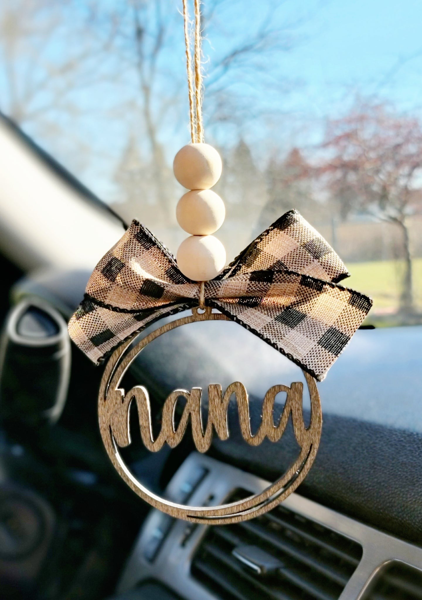 Car Charm Ornament MAMA WITH CHEETAH BOW WHERE APPLICABLE