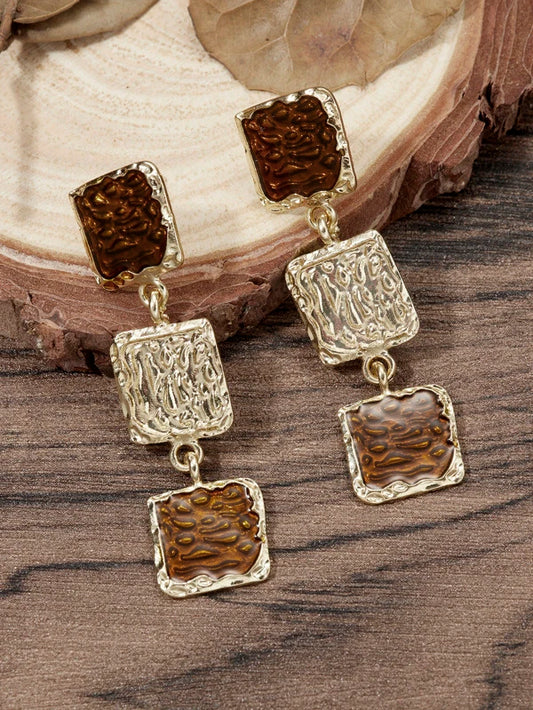 Geometric Drop Ear Rings/Jewelry