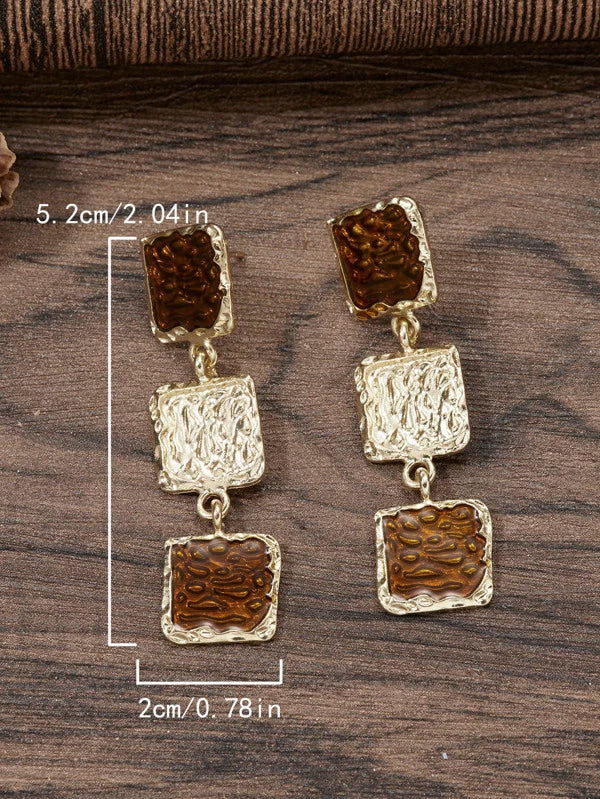 Geometric Drop Ear Rings/Jewelry