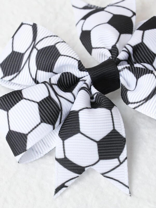 Soccer Pig tail Bows /Hair Accessories/GAME DAY