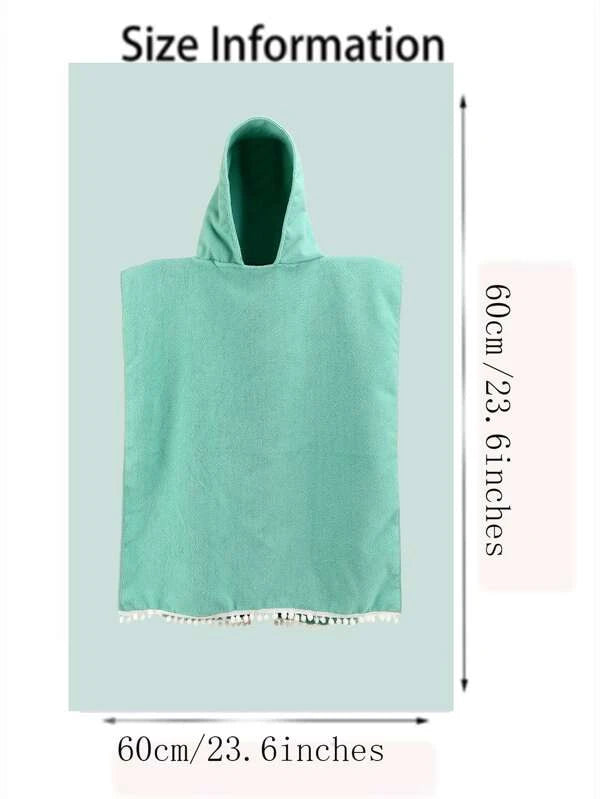 KIDS HOODED PONCHO TOWEL/BEACH