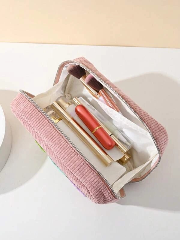 Chenille Letter Cosmetic Case/Bag