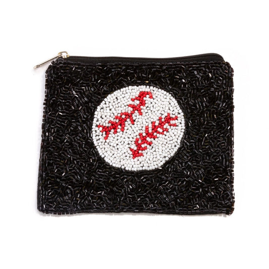 Baseball Seed Bead Coin Purse/Bag/GAME DAY