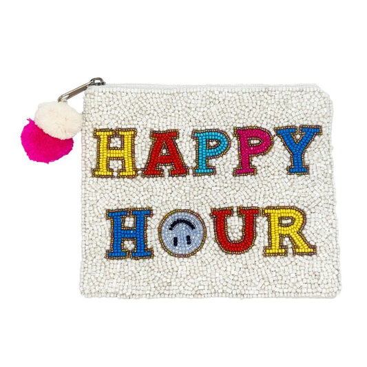 Happy Hour Seed Bead Coin Purse/Bag