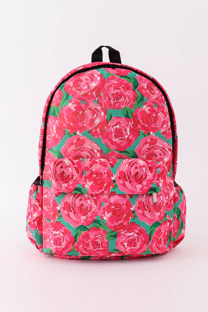 Rose print backpack/Back to School