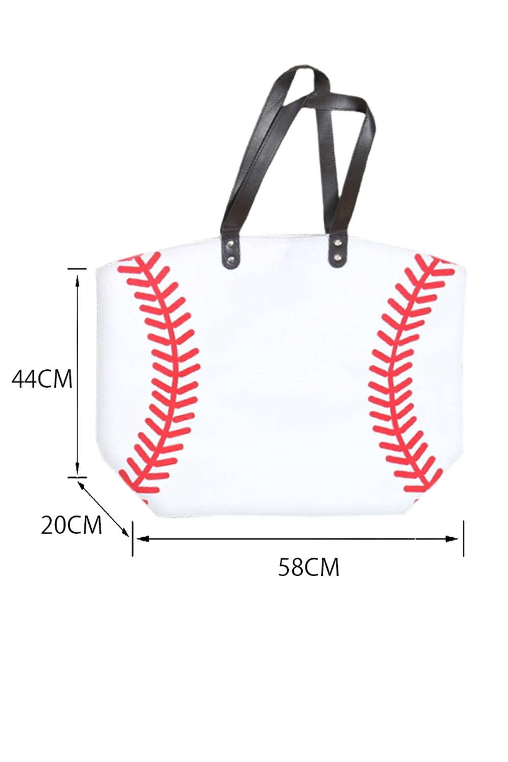 White Baseball Extra Large Tote Bag/Game Day