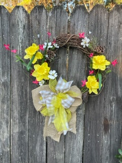 Daffodil Dreams Front Door Wreath