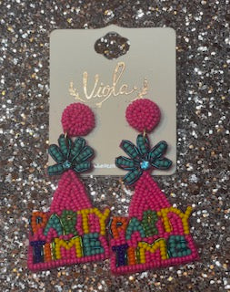 Birthday Party Seed Bead Ear rings/Jewelry