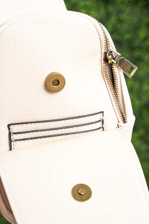 ROSY HEIGHTS TRAIL GUITAR STRAP WHITE SMALL SLING BAG/PURSE